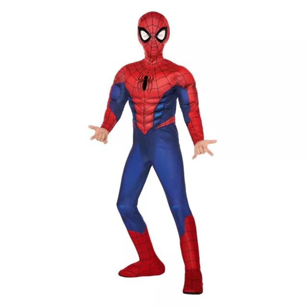 Marvel Spider-Man Padded Costume Jumpsuit with Mask Boys Small 6-7 Jazwares